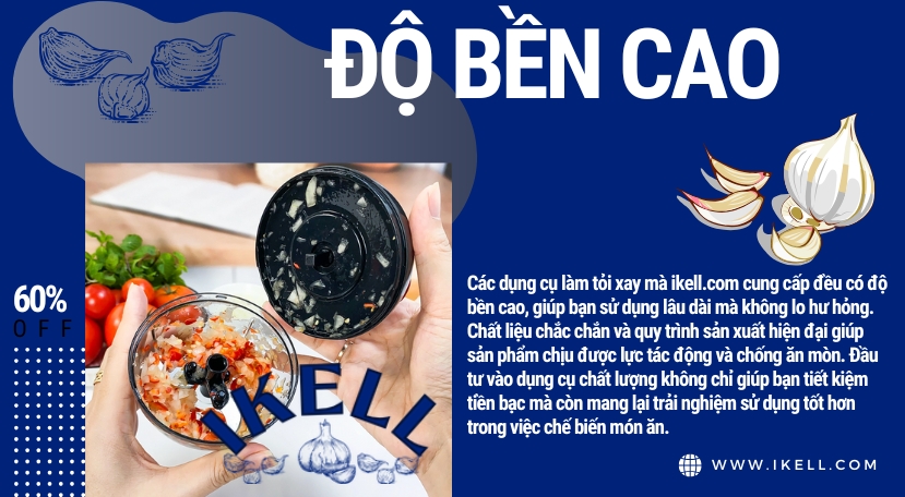 HƯỚNG DẪN BẢO QUẢN DỤNG CỤ LÀM TỎI XAY IKELL